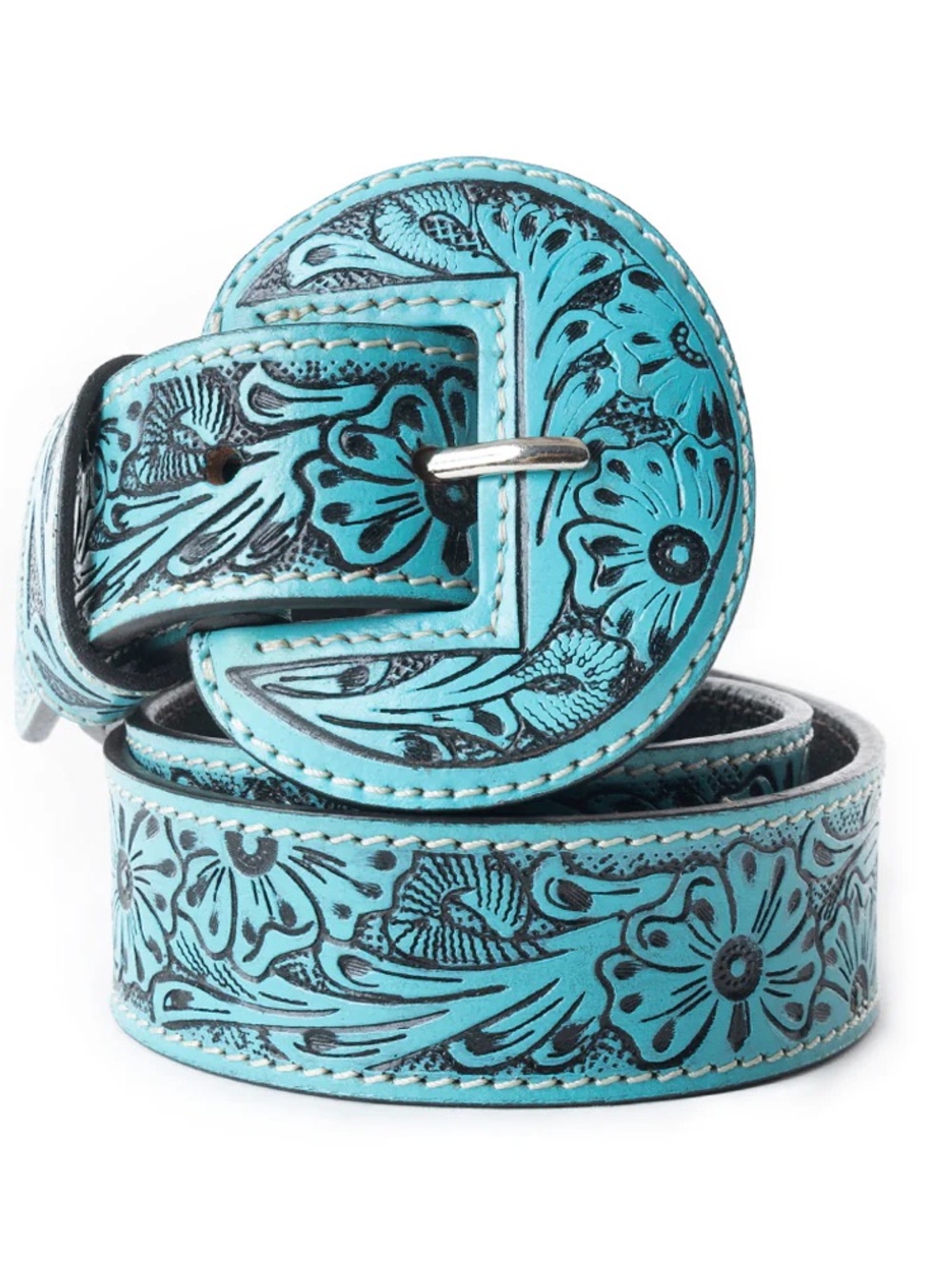 NWT Myra Bag Turquoise Floral Tooled Leather Belt